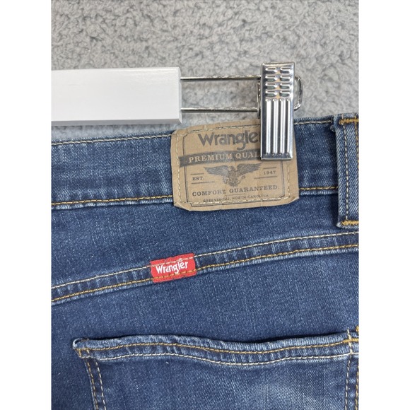 Wrangler Jeans Mens Size 30 x 32 New Ocean Blue 4 Way Flex Comfort,Slim Straight - Picture 11 of 14